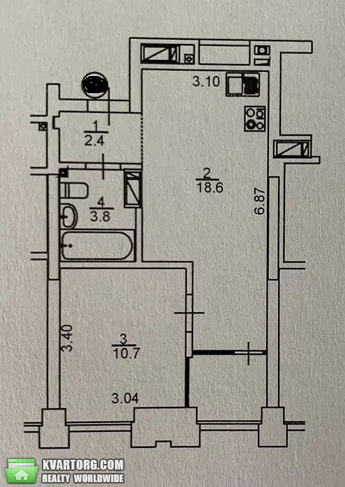 Sell 1-room apartment. Киев,  Заречная — photo 3