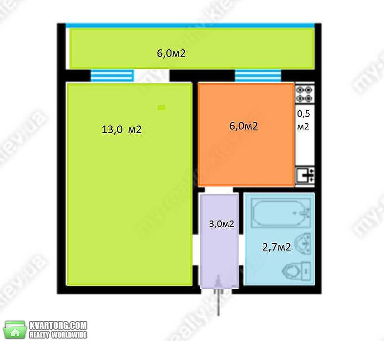 Sell 1-room apartment. Киев, иорданская — photo 8