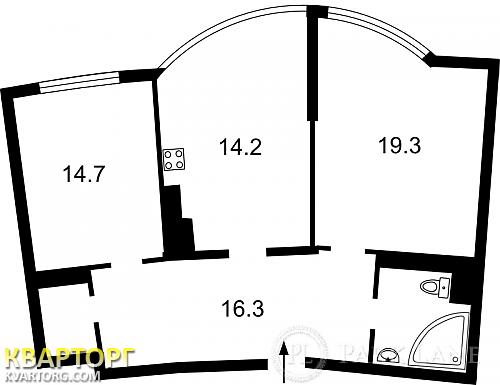Sell 2-room apartment. Киев,  Днепровская наб — photo 1