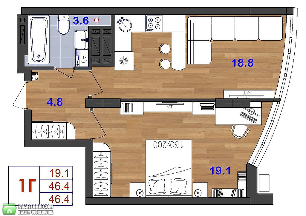 Sell 1-room apartment. Одесса, Бочарова — photo 2