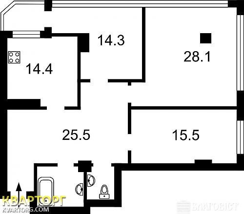 Sell 3-room apartment. Киев,  Гетьмана — photo 2