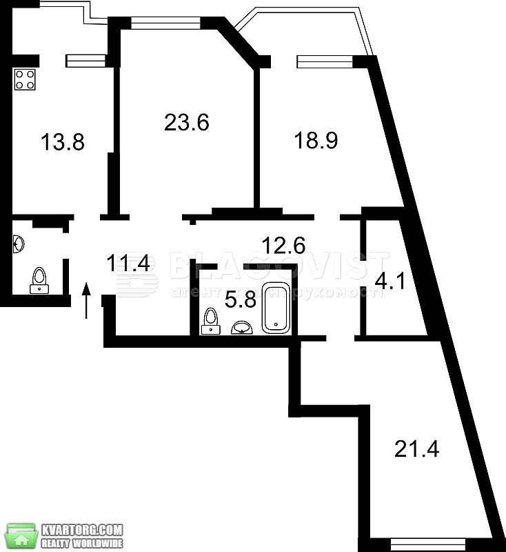 Sell 3-room apartment. Киев,  Пчелки — photo 2
