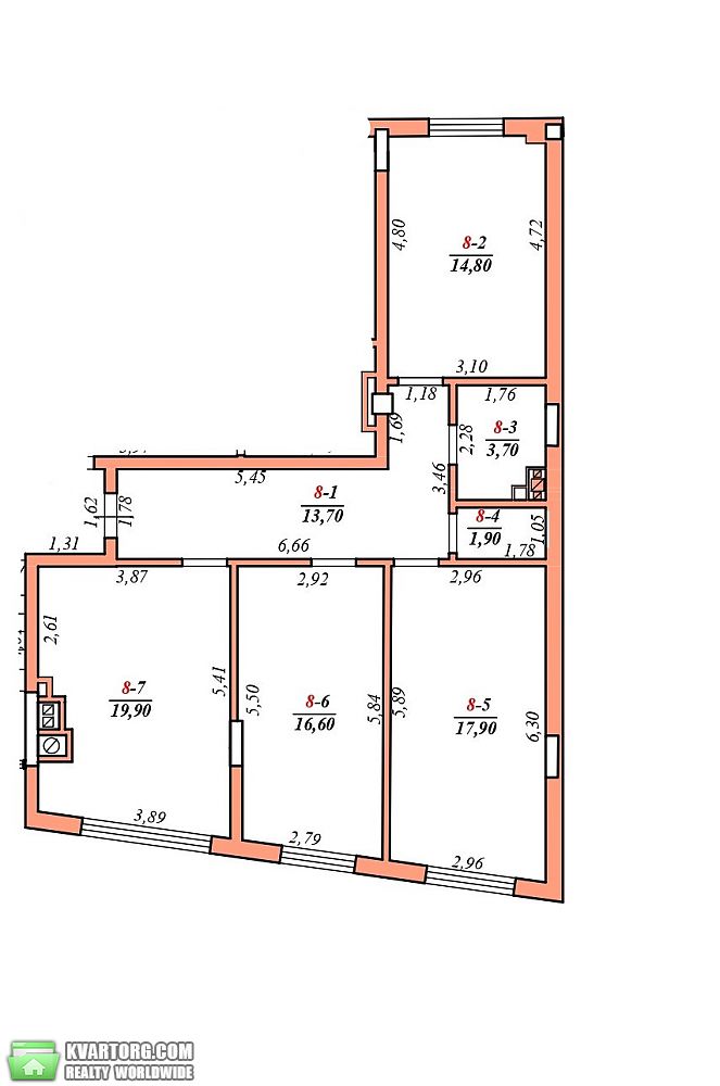 Sell 3-room apartment. Черновцы, Н.Кобринської — photo 7