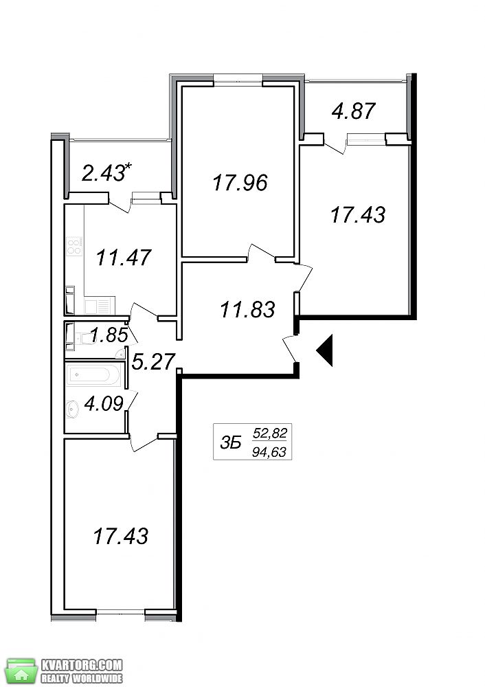 Sell 3-room apartment. Киев, Сергея Данченко — photo 2