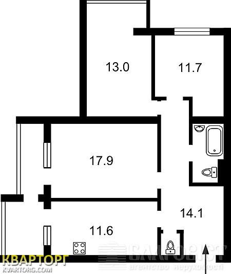 Rent out 3-room apartment. Киев,  Героев Сталинграда пр — photo 10