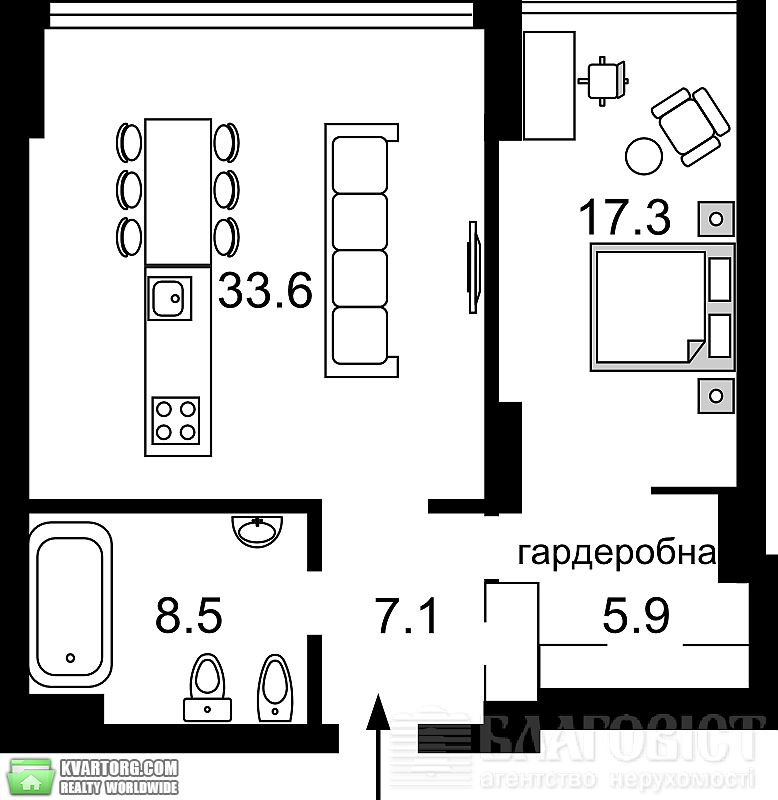 Sell 2-room apartment. Киев,  Щорса — photo 1