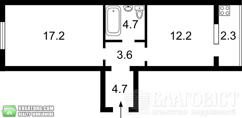 Sell 1-room apartment. Киев, Урловская — photo 2