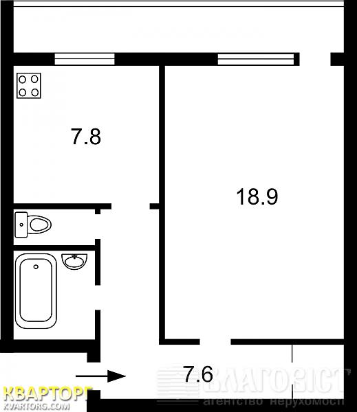 Sell 1-room apartment. Киев, Вербицкого — photo 2