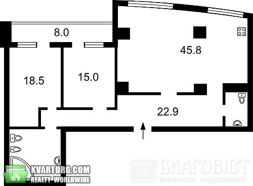 Sell 3-room apartment. Киев, Оболонская наб — photo 2
