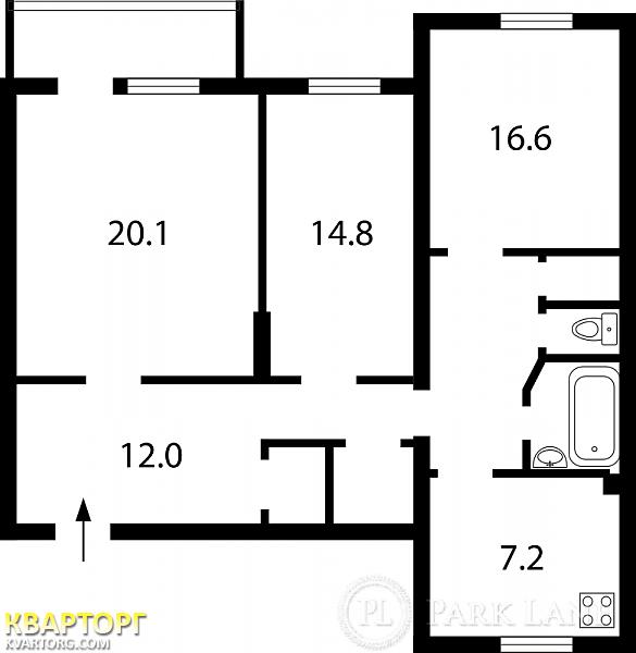 Sell 3-room apartment. Киев,  Строителей — photo 2