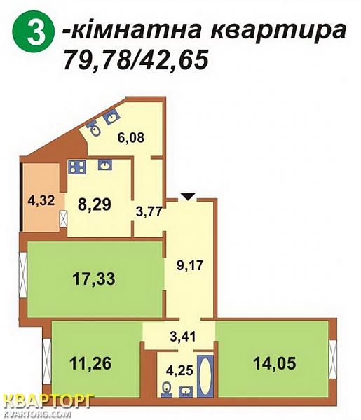 Sell 3-room apartment. Киев, Милославская — photo 4