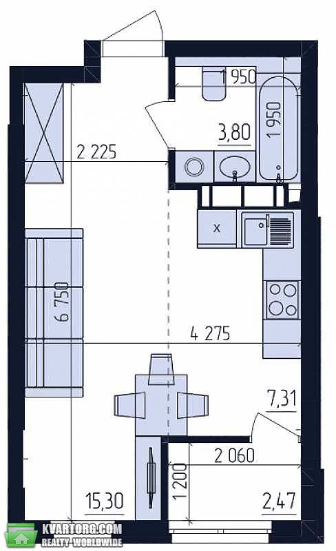 Sell 1-room apartment. Киев, Космонавта Комарова — photo 3