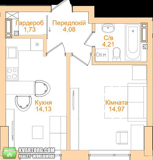 Sell 1-room apartment. Киев, пер. Новопечерский — photo 7