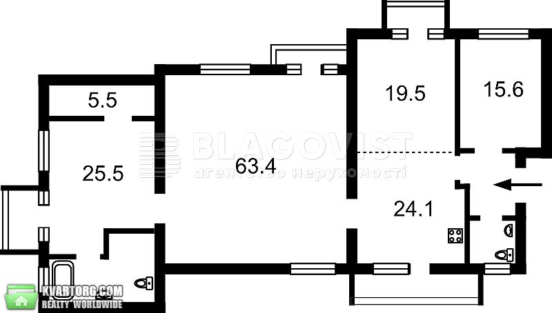 Sell 4-room apartment. Киев,  Институтская — photo 1