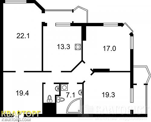 Sell 3-room apartment. Киев,  Кудряшова — photo 2