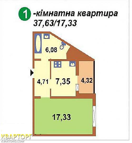 Sell 1-room apartment. Киев,  Милославская — photo 3