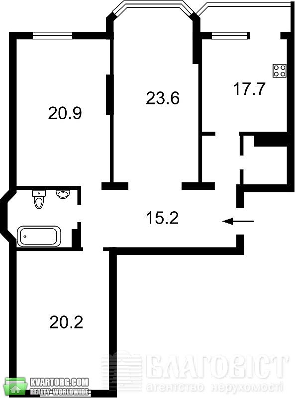 Sell 3-room apartment. Киев,  Белицкая — photo 5