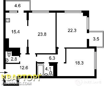 Sell 3-room apartment. Киев, Драгомирова — photo 3