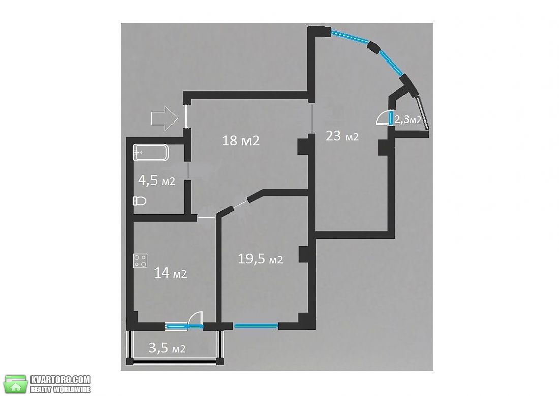 Sell 2-room apartment. Одесса, Педагогическая — photo 9