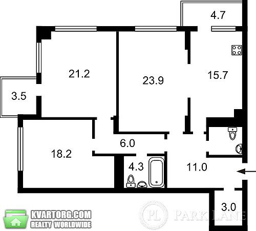 Sell 3-room apartment. Киев,  Драгомирова — photo 8