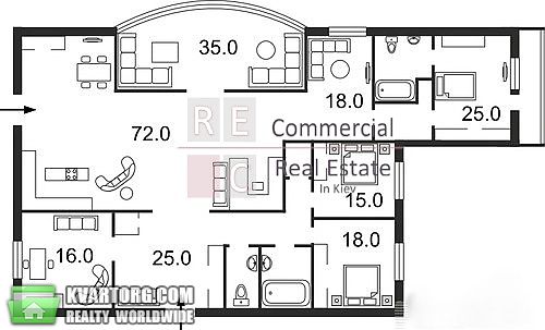 Sell multi-room apartment. Киев, Пушкинская ул. — photo 8