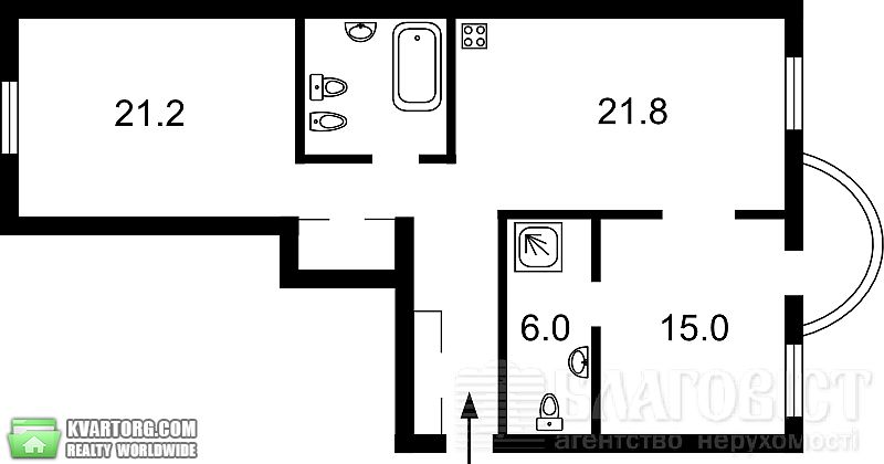 Sell 2-room apartment. Киев, Феодосийский пер — photo 5