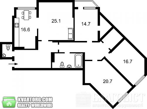Sell 4-room apartment. Киев, Срибнокильская — photo 8
