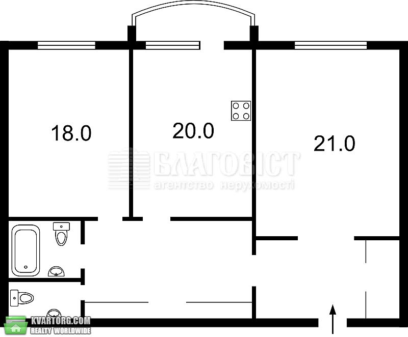 Sell 2-room apartment. Киев,  Героев Сталинграда пр — photo 1