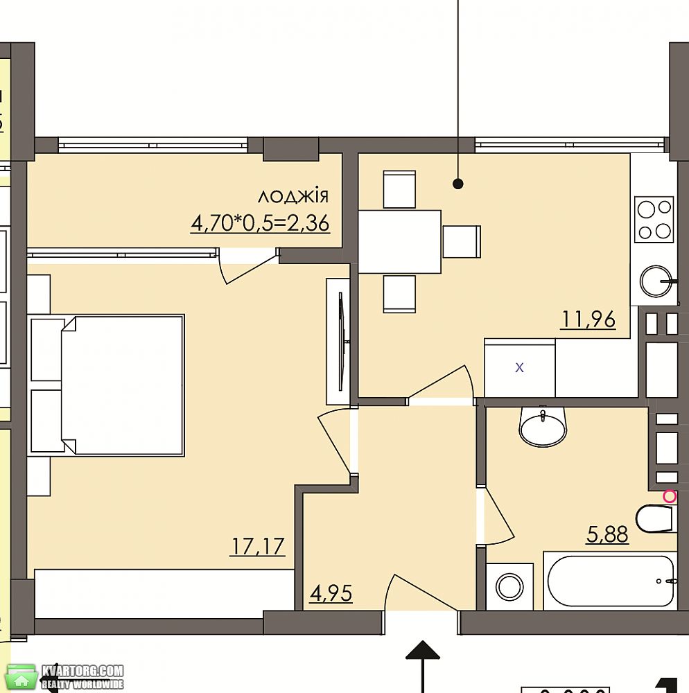 Sell 1-room apartment. Херсон, Филатова — photo 1