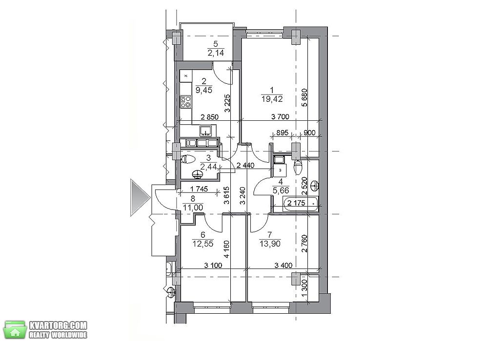 Sell 3-room apartment. Днепропетровск, Клары Цеткин — photo 2
