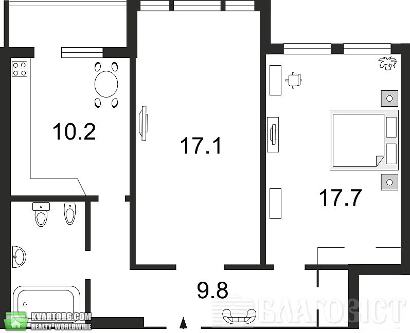 Sell 2-room apartment. Киев, Паньковская — photo 10