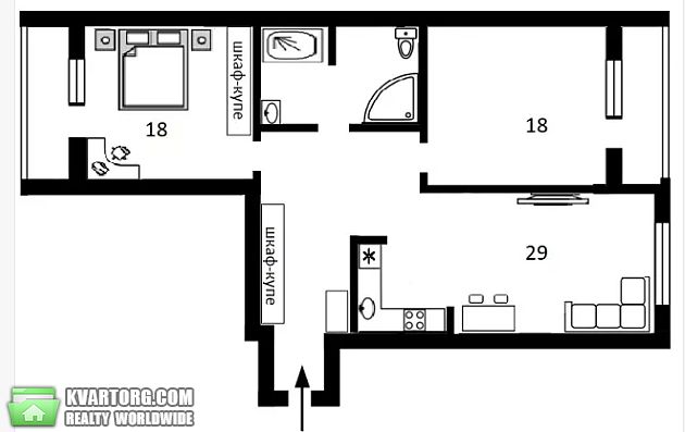 Rent out 2-room apartment. Киев,  Конева — photo 6