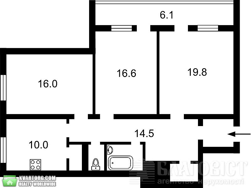 Sell 3-room apartment. Киев,  Луначарского — photo 10