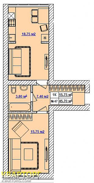Sell 2-room apartment. Киев, Большая Окружная — photo 8