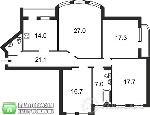 Sell 4-room apartment. Киев, Бажана — photo 2