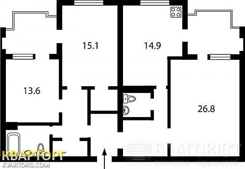Sell 3-room apartment. Киев,  Драгомирова — photo 2