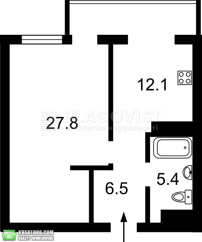 Sell 1-room apartment. Киев,  Ревуцкого — photo 2