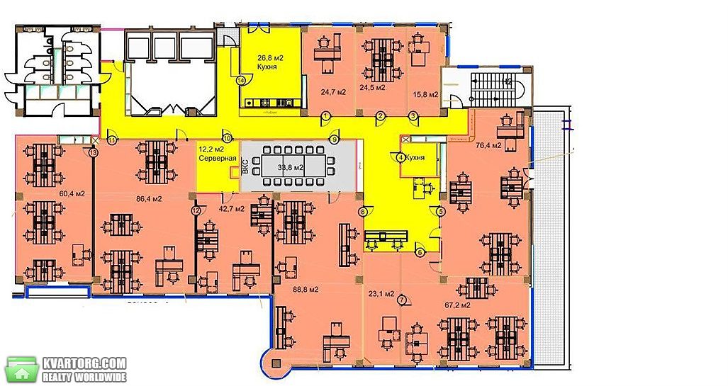 Rent out office. Киев, Жилянская, — photo 8