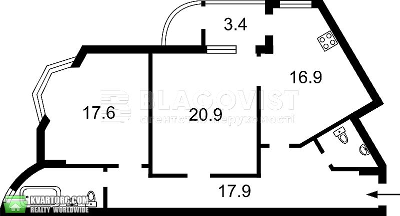 Sell 2-room apartment. Киев, Академика Палладина просп — photo 2