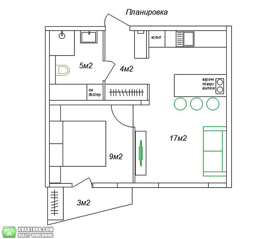 Sell 1-room apartment. Киев,  Стеценко — photo 7