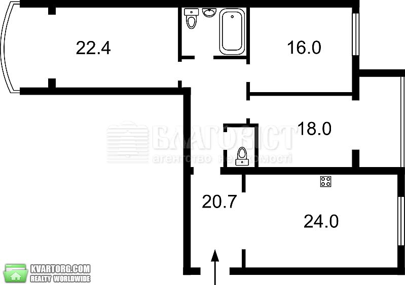 Sell 4-room apartment. Киев,  Героев Сталинграда пр — photo 1