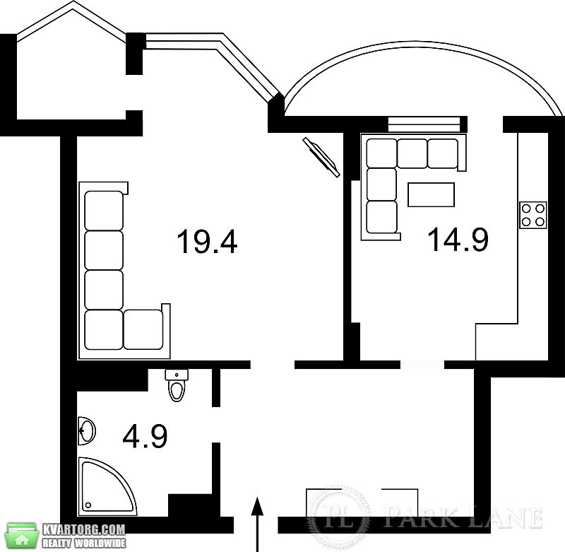 Sell 1-room apartment. Киев,  Ахматовой — photo 2