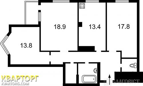 продам 3-комнатную квартиру Киев, ул. Воскресенская 12 а - Фото 2