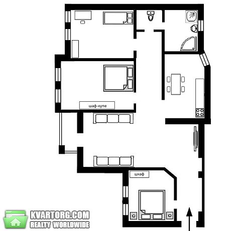 Rent out 4-room apartment. Киев, костельная — photo 1