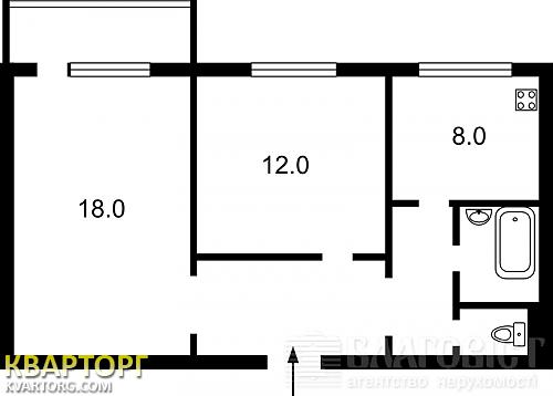 Sell 2-room apartment. Киев, ул. Вербицкого — photo 1