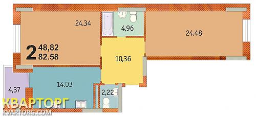 Sell 2-room apartment. Киев, анри барбюса — photo 1