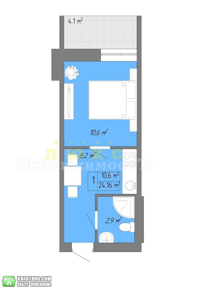 Sell 1-room apartment. Одесса, Жемчужная — photo 9