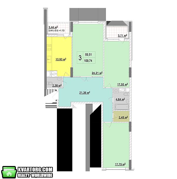 Sell 3-room apartment. Киев,  Драгомирова — photo 6