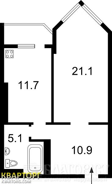 Sell 1-room apartment. Киев,  Соломенская — photo 3