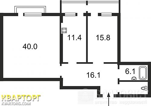 Sell 2-room apartment. Киев,  Щорса — photo 2